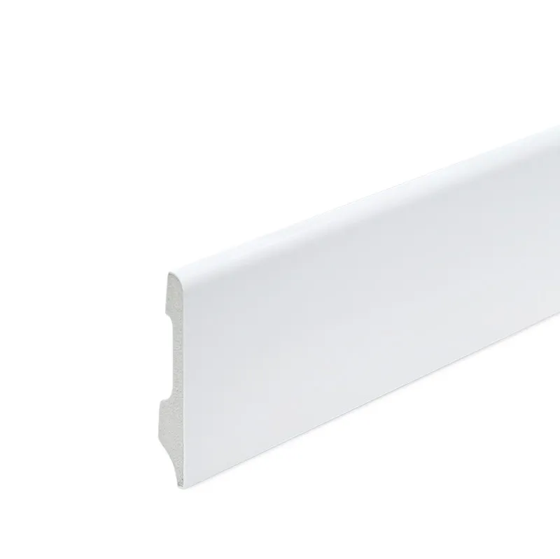 Zócalo Wing Epsilon 80mm x 15mm x 2,44m Blanco de ATRIM: muestra del material
